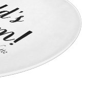 世界の最高の母白黒カスタム脚本スタイリッシュ カッティングボード (角)