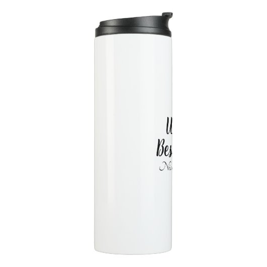 世界の最高の母白黒カスタム脚本スタイリッシュ タンブラー (回転左)