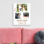 世界の最高の母花の母の日3写真 キャンバスプリント (インサイチュ (リビング))