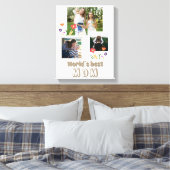 世界の最高の母花の母の日3写真 キャンバスプリント (インサイチュ (寝室))