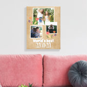 世界の最高の母花の母の日3写真 キャンバスプリント (インサイチュ (リビング))