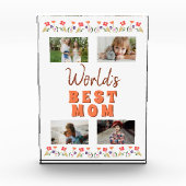 世界の最高の母花フローラ母の日 フォトブロック (正面)