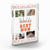 世界の最高の母花フローラ母の日 フォトブロック (左)