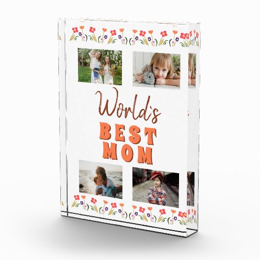 世界の最高の母花フローラ母の日 フォトブロック (右)