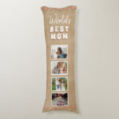 世界の最高の母花フローラ素朴写真 ボディピロー (正面縦)