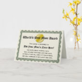 世界の最高の母賞の証票 カード (黄色い花)