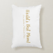 世界の最高の母金ゴールドのカスタム脚本かわいい アクセントクッション (正面(垂直))