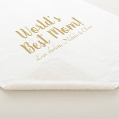 世界の最高の母金ゴールドのカスタム脚本かわいい シェルパブランケット (3/4)