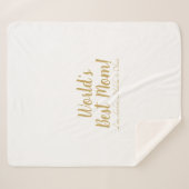 世界の最高の母金ゴールドのカスタム脚本かわいい シェルパブランケット (正面(横))