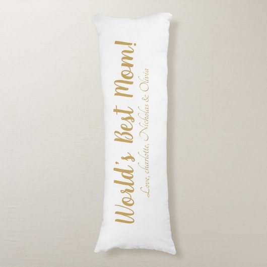 世界の最高の母金ゴールドのカスタム脚本かわいい ボディピロー (正面縦)