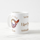 世界の最高の母鳥フローラパーソナライズされた コーヒーマグカップ (正面左)