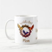 世界の最高の母鳥フローラパーソナライズされた コーヒーマグカップ (左)