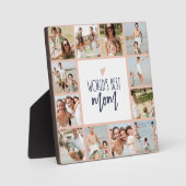 世界の最高の母12写真コラージュのプラーク フォトプラーク (正面)