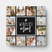 世界の最高の母12写真コラージュのプラーク フォトプラーク (正面)