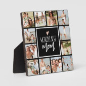 世界の最高の母12写真コラージュのプラーク フォトプラーク (正面)
