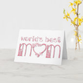 世界の最高の母 カード (黄色い花)