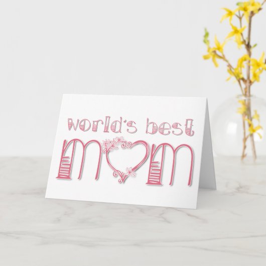 世界の最高の母 カード (黄色い花)