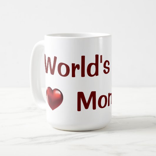 世界の最高の母 コーヒーマグカップ (正面左)