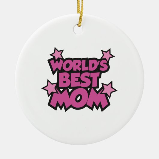 世界の最高の母 セラミックオーナメント (正面)
