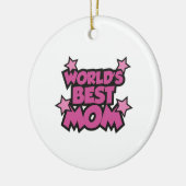 世界の最高の母 セラミックオーナメント (左)
