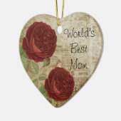 世界の最高の母 セラミックオーナメント (左)