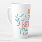 世界の最高の母 |母の日コーヒー カフェラテマグ (左アングル)