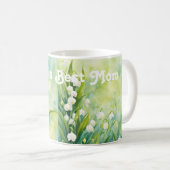 世界の最高の母、5誕生月の花 コーヒーマグカップ (正面右)
