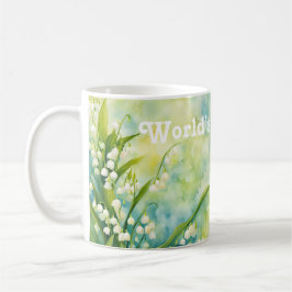 世界の最高の母、5誕生月の花 コーヒーマグカップ