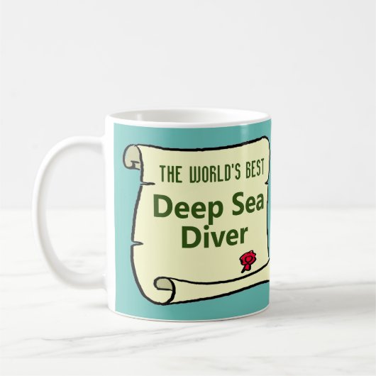 世界の最高の深い海ダイバー。 コーヒーマグカップ (左)