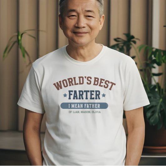 世界の最高の父おもしろいパーソナライズされた Tシャツ