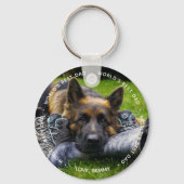 世界の最高の犬のパパ – ペットの写真 – 父の日 キーホルダー (正面)