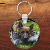 世界の最高の犬のパパ – ペットの写真 – 父の日 キーホルダー (正面)