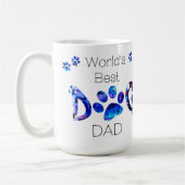 世界の最高の犬のパパ – 父の日 – 犬の恋人 コーヒーマグカップ (左)