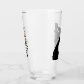 世界の最高の犬のママと文字の犬の写真カスタム タンブラーグラス (左)