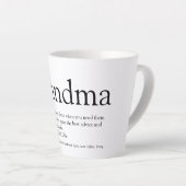 世界の最高の祖母の定義 カフェラテマグ (右アングル)