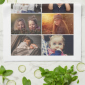 世界の最高の祖父カスタム6写真コラージュ キッチンタオル (折り畳み)