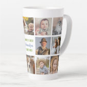 世界の最高の祖父名Instagram写真コラージュ カフェラテマグ (右アングル)