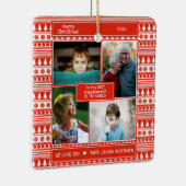 世界の最高の祖父母へ北欧の写真 セラミックオーナメント (右)