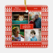 世界の最高の祖父母へ北欧の写真 セラミックオーナメント (正面)