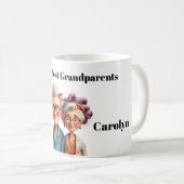世界の最高の祖父母 – 漫画&おもしろい コーヒーマグカップ (正面右)