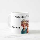 世界の最高の祖父母 – 漫画&おもしろい コーヒーマグカップ (正面左)