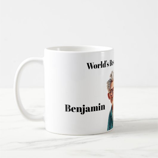 世界の最高の祖父母 – 漫画&おもしろい コーヒーマグカップ (左)