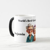 世界の最高の祖父母 – 漫画&おもしろい モーフィングマグカップ (正面左)