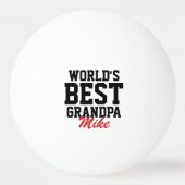 世界の最高の祖父黒赤の父の日 卓球ボール (正面)