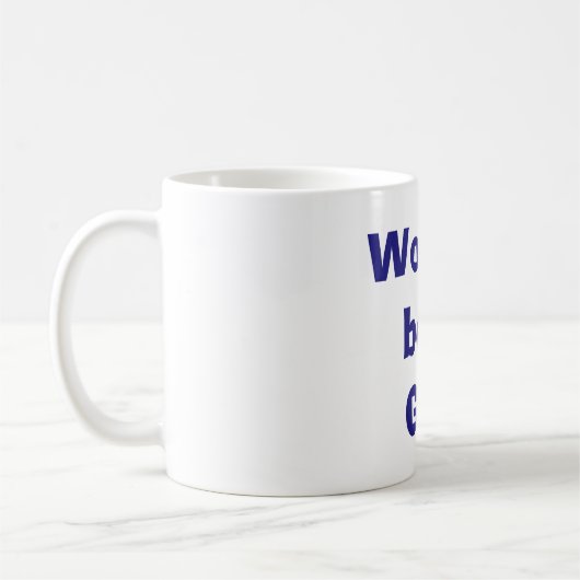 世界の最高の神おもしろい コーヒーマグカップ (左)