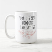 世界の最高の結婚美容師 – お礼 コーヒーマグカップ (左)