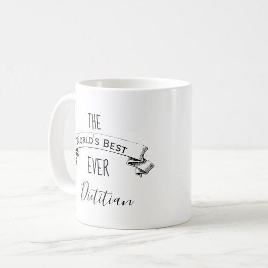 世界の最高の絶え間パーソナライズされた無い コーヒーマグカップ (正面左)