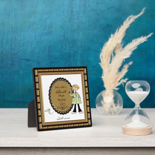 世界の最高の美容師の女斑 フォトプラーク (インサイチュ)