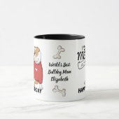 世界の最高の英語ブルドッグパーソナライズされた母 マグカップ (中央)