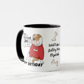 世界の最高の英語ブルドッグパーソナライズされた母 マグカップ (正面左)